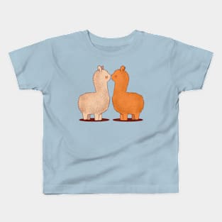 Cute Alpaca couple for Valentines Day Kids T-Shirt